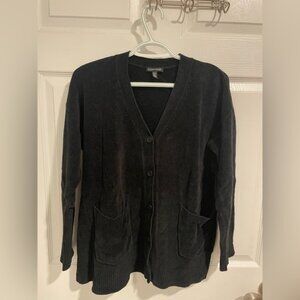 Eileen Fisher organic cotton cardigan Italian yarn